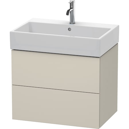 Duravit L-Cube Two Drawer Wall-Mount Vanity Unit Mediterranean Oak LC627407171